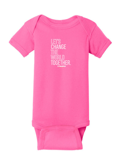 Let's Change the World Together Baby Onesie