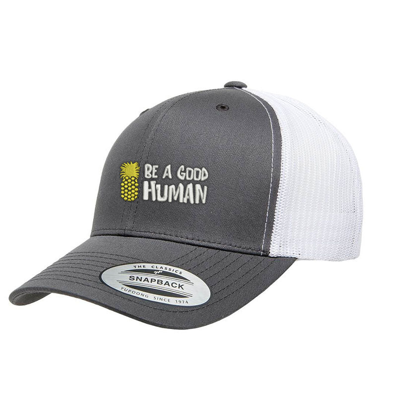 Be A Good Human Cartoon Trucker Hat
