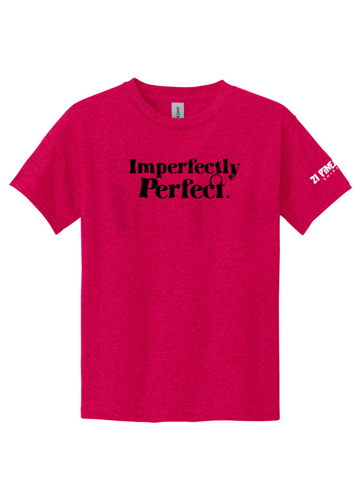 Imperfectly Perfect Black Youth Tee
