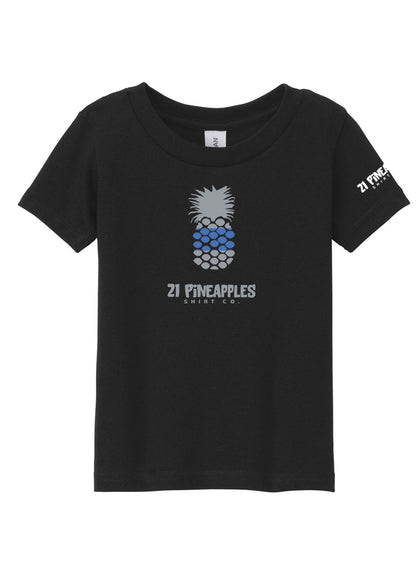 21 Pineapples Blue Stripe Toddler Tee