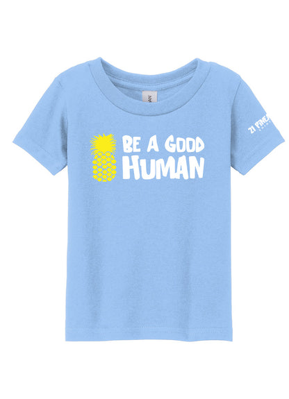 Be A Good Human Cartoon Toddler Tee